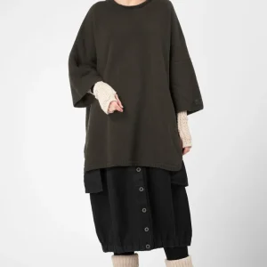 Lång stickad tröja i ull, oversize