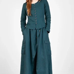 Blus med volangdetaljer, figursydd