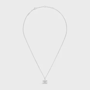 Triomphe-halsband med strass i mässing med rodiumfinish och kristaller