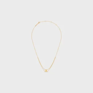 Triomphe hängande halsband i mässing med guldfinish