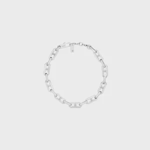 Triomphe Small Octagon-armband i mässing med rodiumfinish