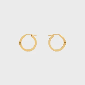 Triomphe Sparkle Hoops i strass och mässing med guldfinish