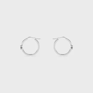 Triomphe Sparkle Hoops i strass och mässing med rodiumfinish