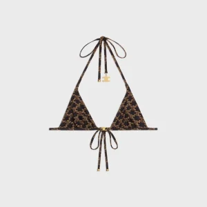 Triomphe Triangle Top i matt jersey med Monogram-mönster