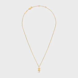 Triomphe Twinkle-halsband i strass och mässing med guldfinish
