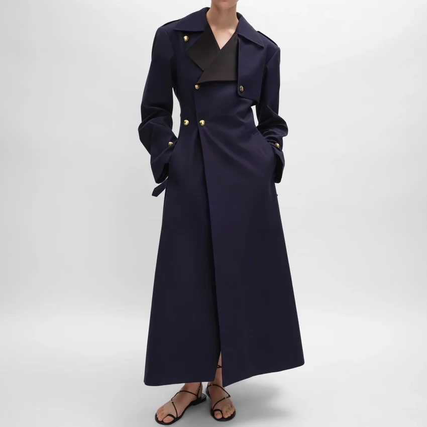 Tux-trenchcoat i bomulls- och ullgabardin - Bild 3