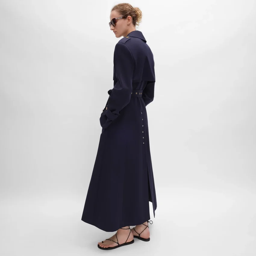 Tux-trenchcoat i bomulls- och ullgabardin - Bild 4