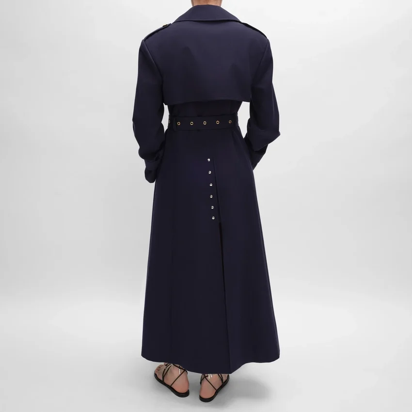 Tux-trenchcoat i bomulls- och ullgabardin - Bild 5